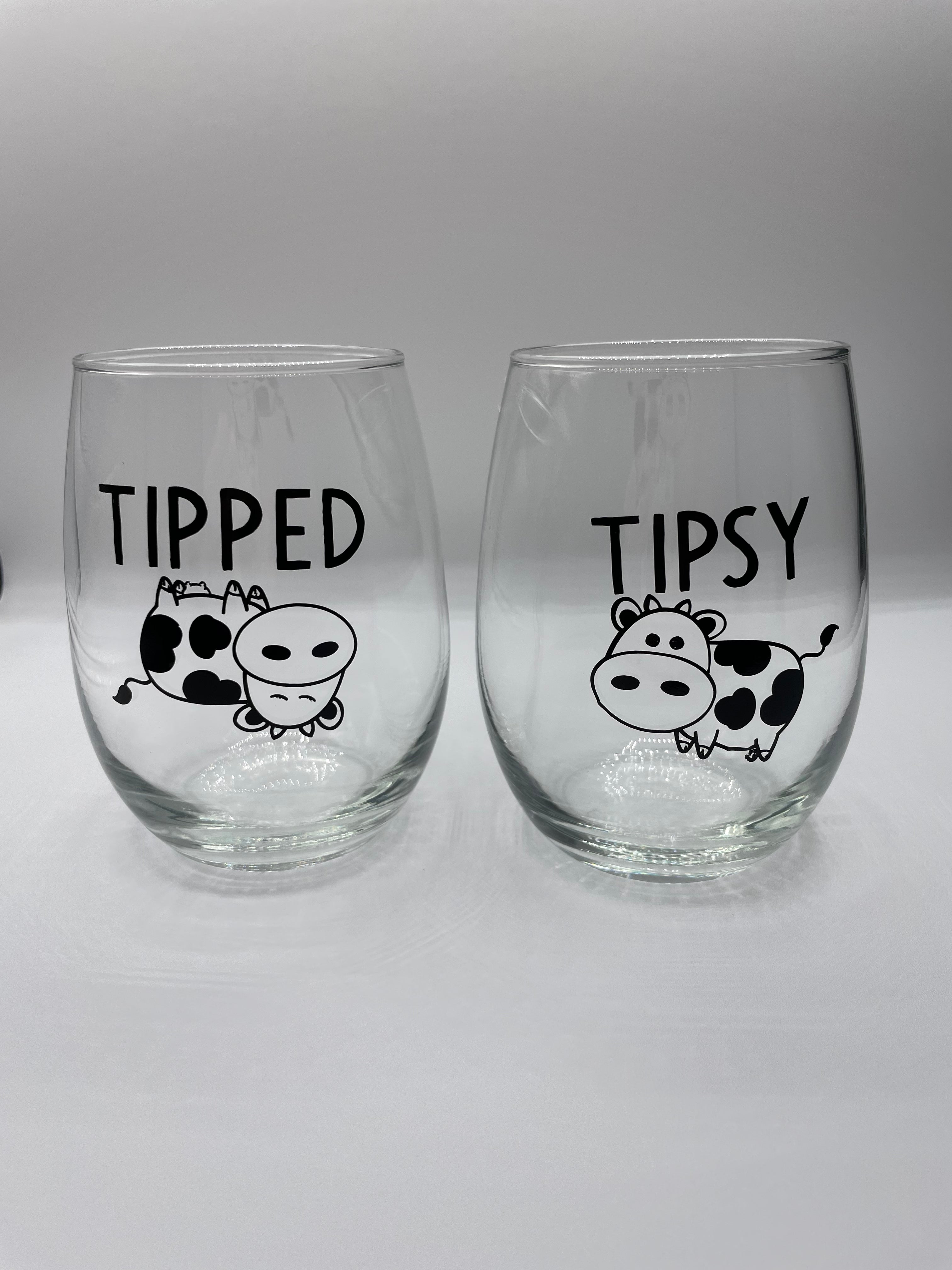 Tipped/Tipsy Wine Glass – Sierra Ashley's Designs